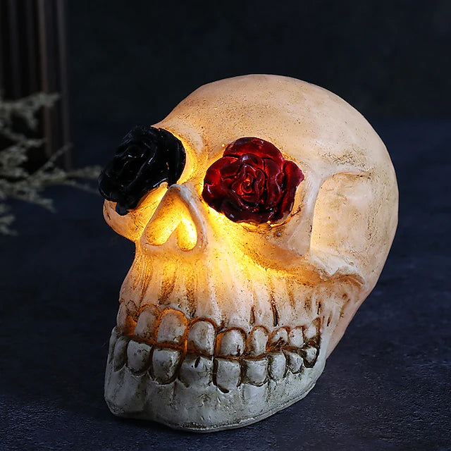 Halloween Resin Skull LED Night Light Decorative Light