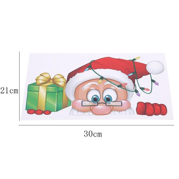 2-Pack: Santa Claus Elk Shop Hotel Christmas Window Double Sided Glass Sticker