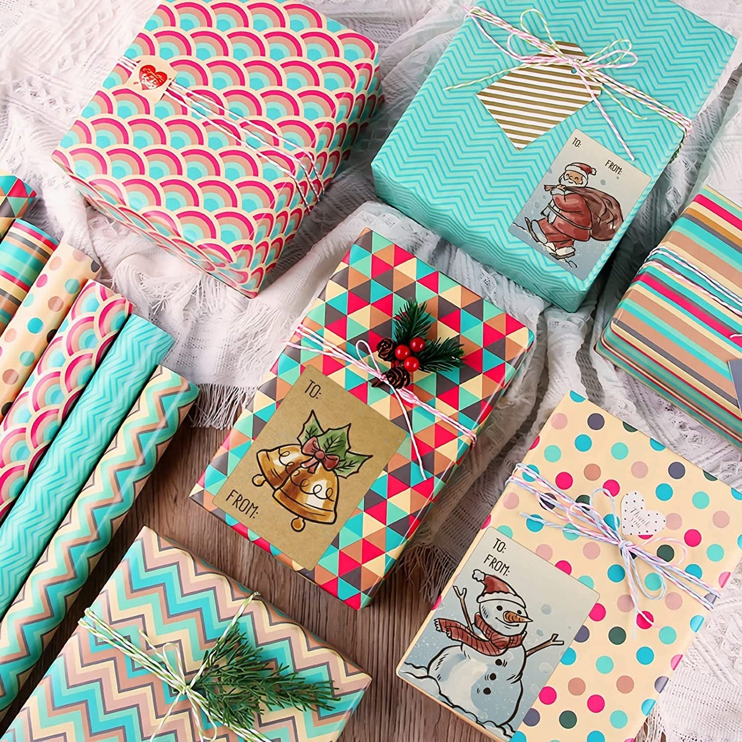 250-Pieces: Christmas Gift Tags Self Adhesive Labels Stickers 250 Pieces