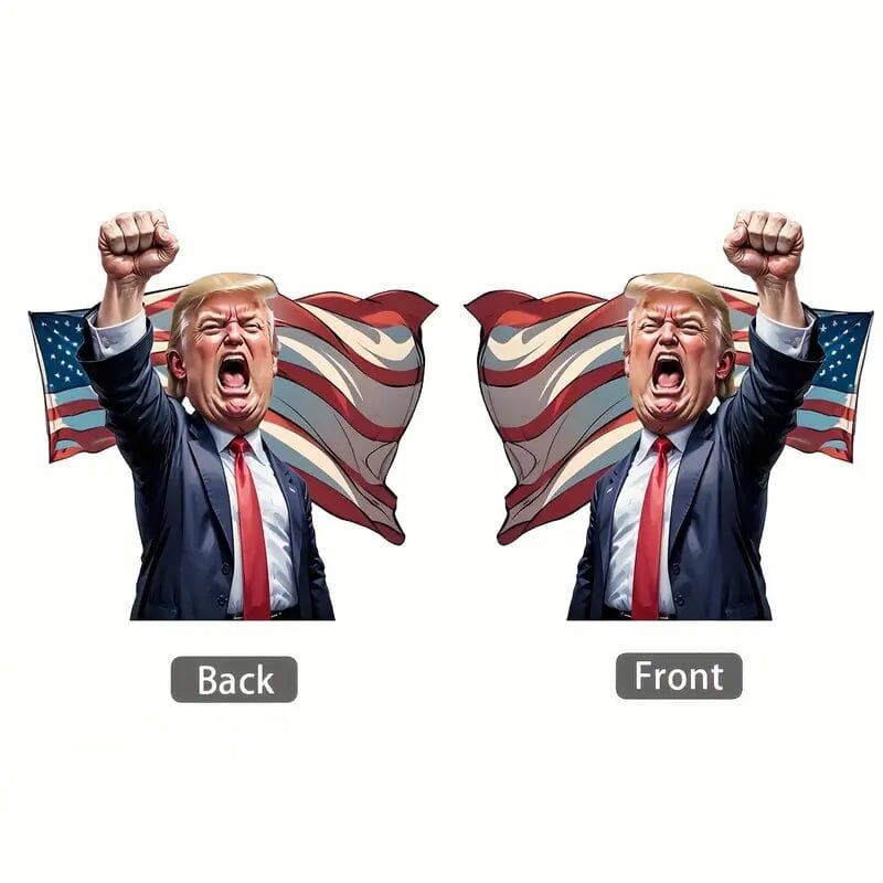 Caricature Style Trump Shouting Make America Great Again Acrylic Christmas Decorations