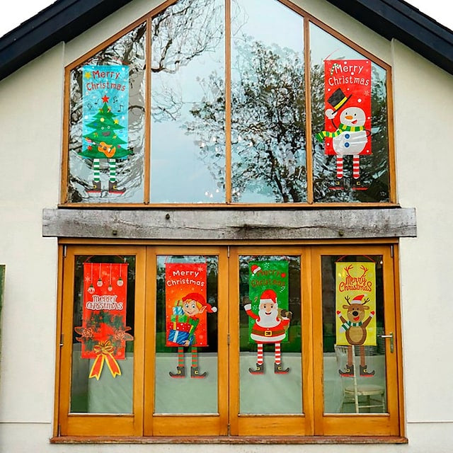 Christmas Door Hanging Flag Decor