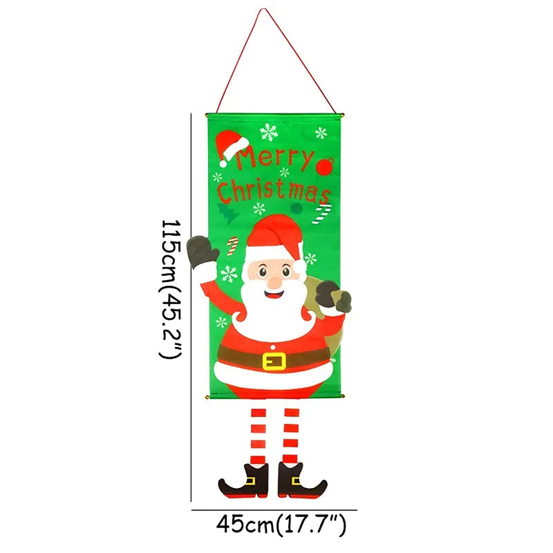 Christmas Door Hanging Flag Decor