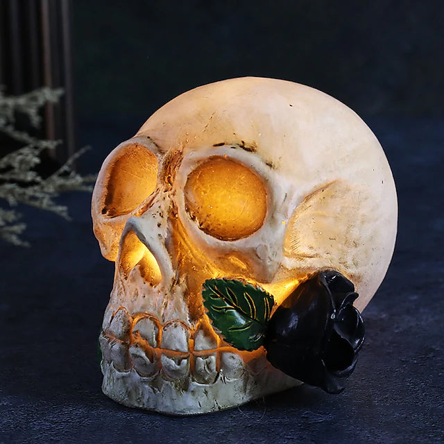 Halloween Resin Skull LED Night Light Decorative Light