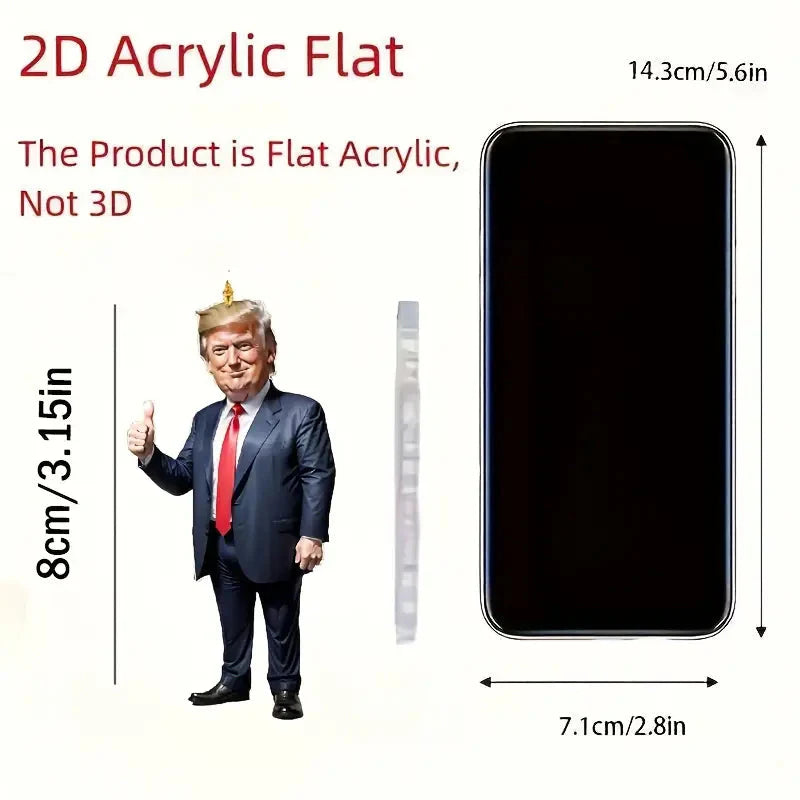 Trump Acrylic Hanging Pendant - 2D Flat Art Decoration
