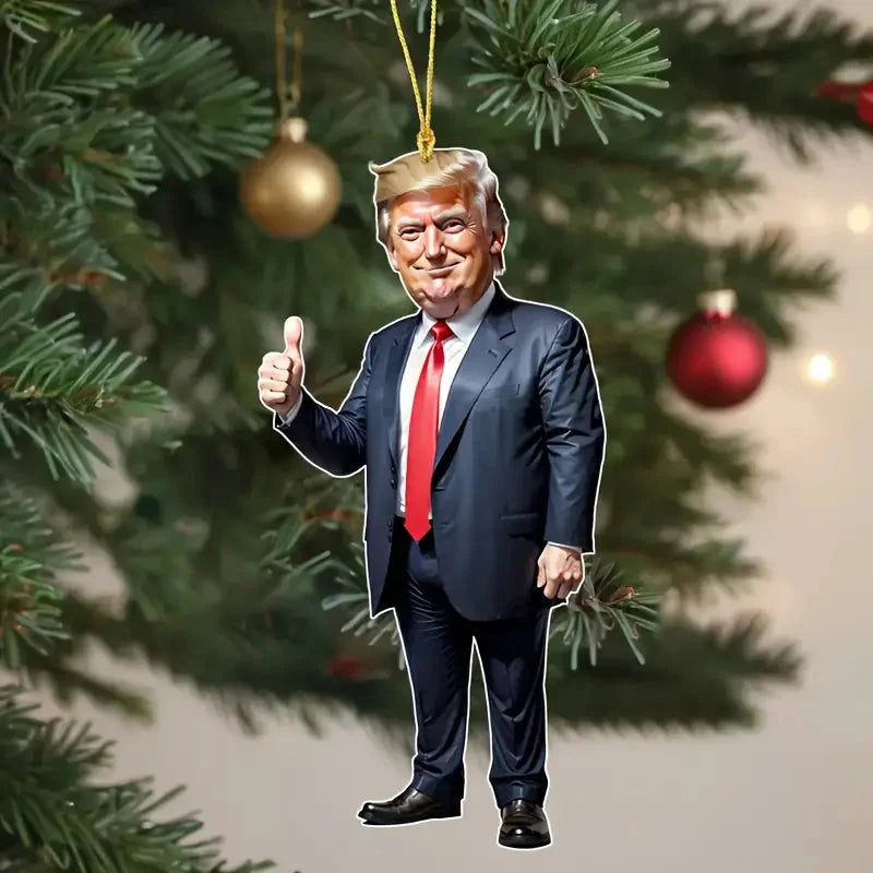 Trump-Inspired Acrylic Decor - Sparkling Ornaments