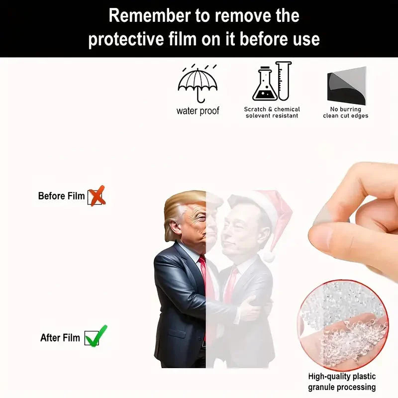Trump & Musk Photo Acrylic Ornament Versatile Hanging Decor